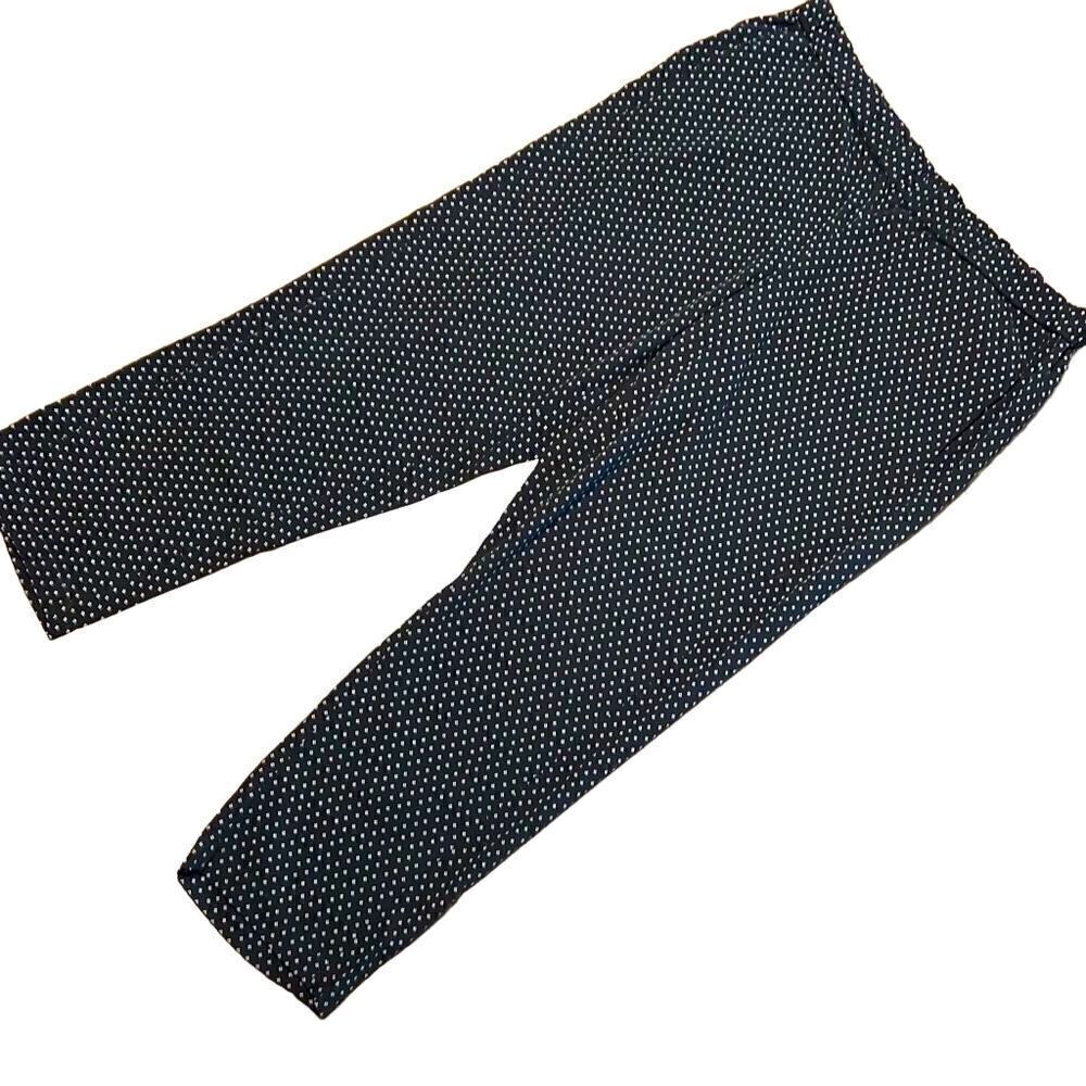 J. Jill black print breathable comfortable pants with pockets size L